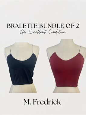 M. Fredrick Bralette Top in Brick Red and Black